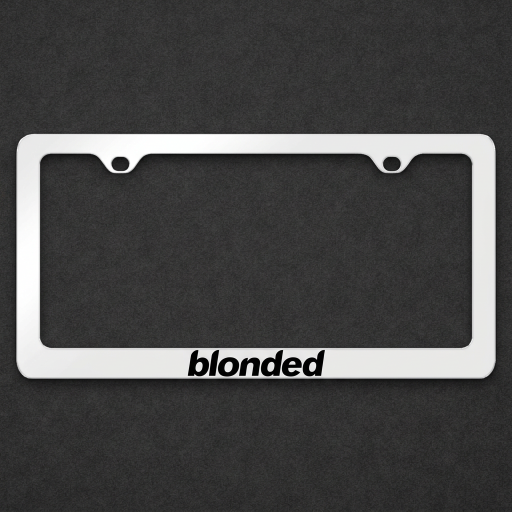 Blonded frame on a charcoal textured background