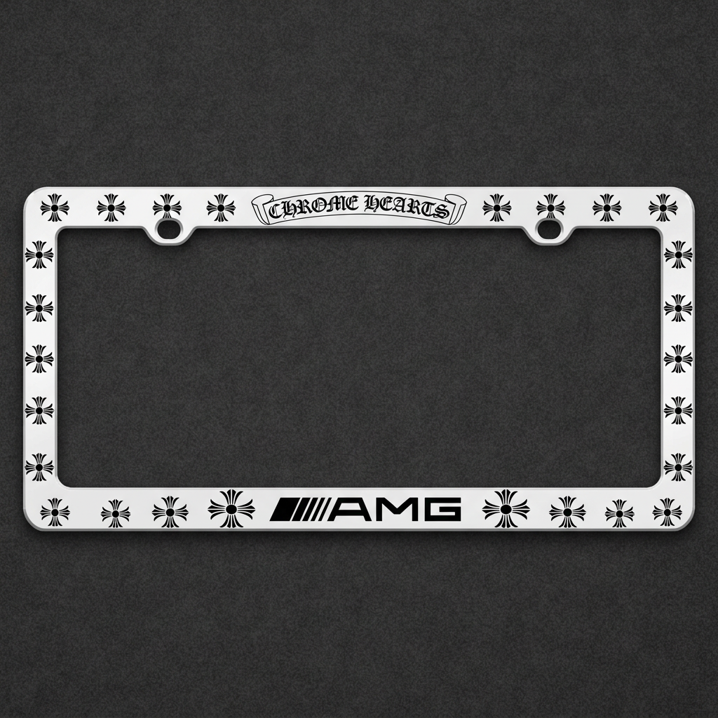 AMG Chrome Hearts Edition frame on a charcoal textured background